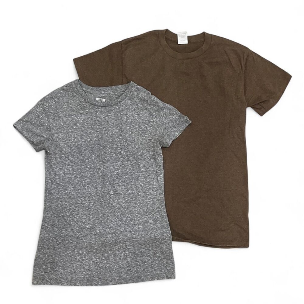 Mossimo Supply Co. Women's T-Shirt 2-Pack Brown & Gray Heather